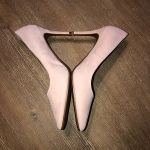 Primark Brushed Suede Pointed Heels Nude/ Cream US 9  UK 7